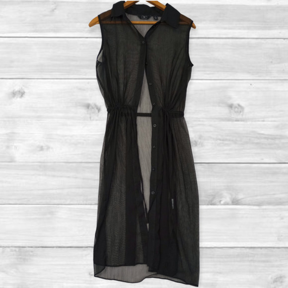 G by Giuliana Women's Black Sheer Tunic Coverup- Size‎ S - Picture 8 of 8
